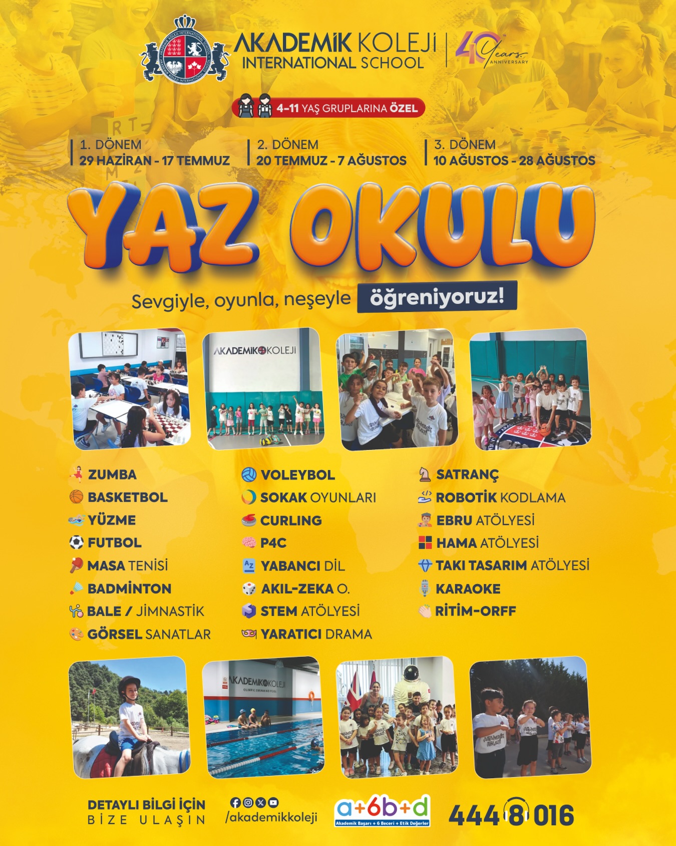 Akademik Koleji Yaz Okulu 2026 - Ön Bilgi Formu için tıklayın